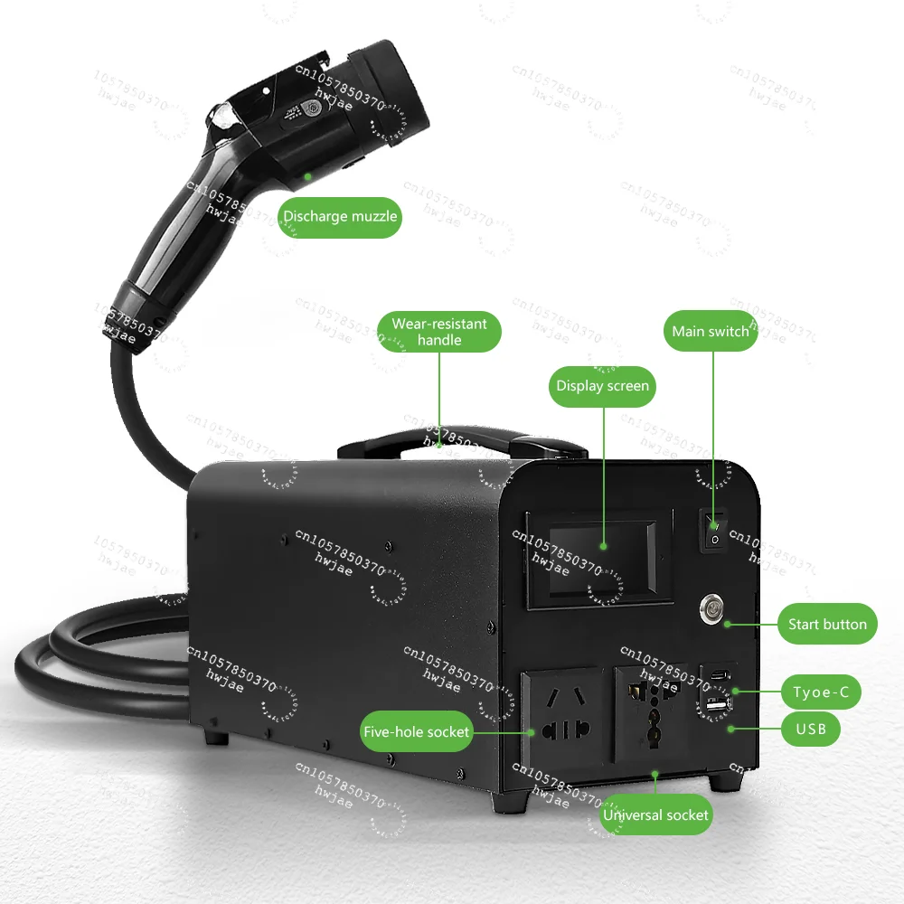 Factory Direct 4KW DC 10/16A Portable Outdoor Electric Car Charging Station With Discharge Facility New