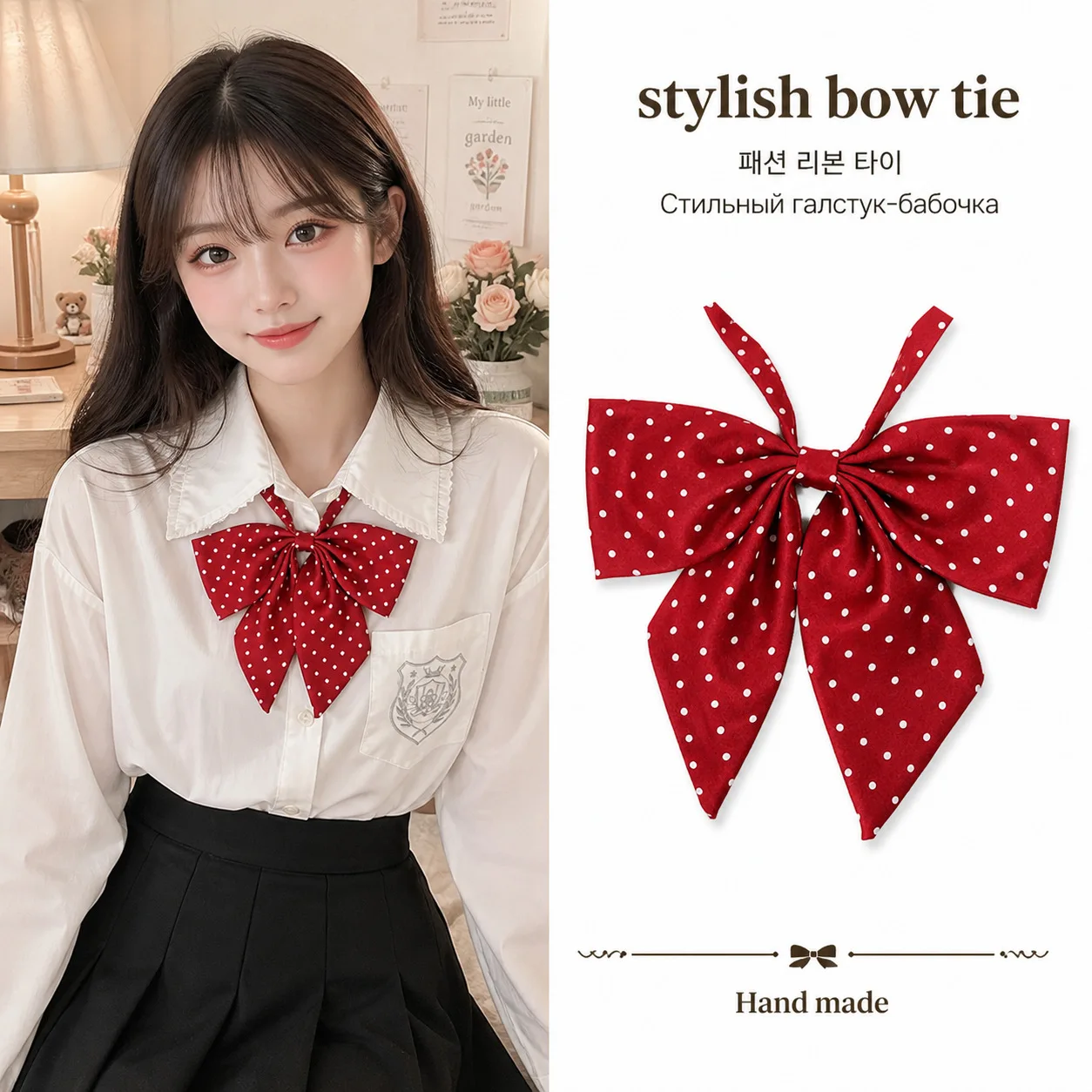 Preppy Chic New Polka Dot JK Bowties Women College Student Girls Swallowtail Bow Ties Uniform Sailor Suit Bowknot Accessorries
