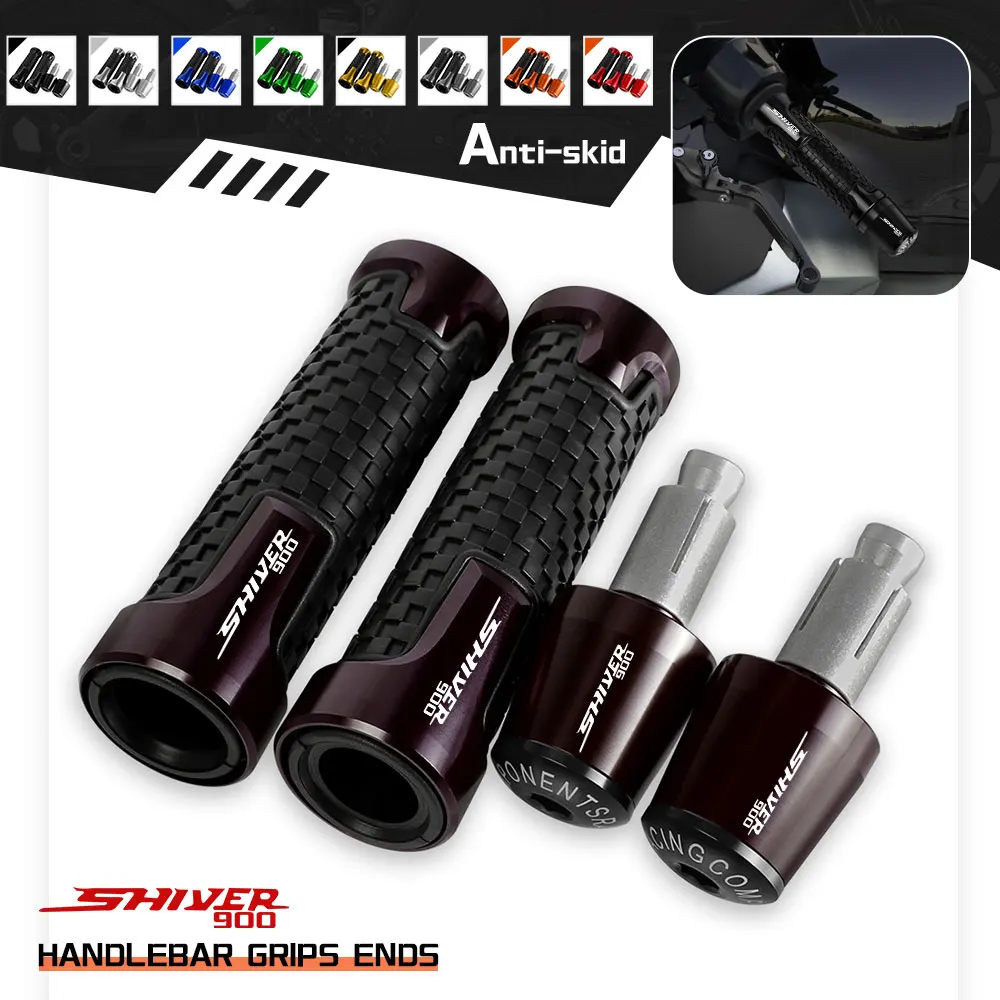 

FOR Aprilia SHIVER900 2017 2018 2019 2020 2021 2022 Motorcycle Accessories Handlebar Hand Grips Handle Bar End Cap 22mm CNC Part