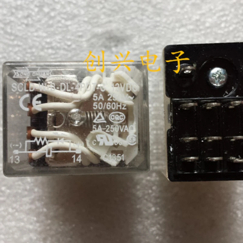 

（Brand New Original）1pcs/lot 100% original genuine relay:SCLD-W-B-DL-4PDT-C 12VDC 14pins Intermediate relay