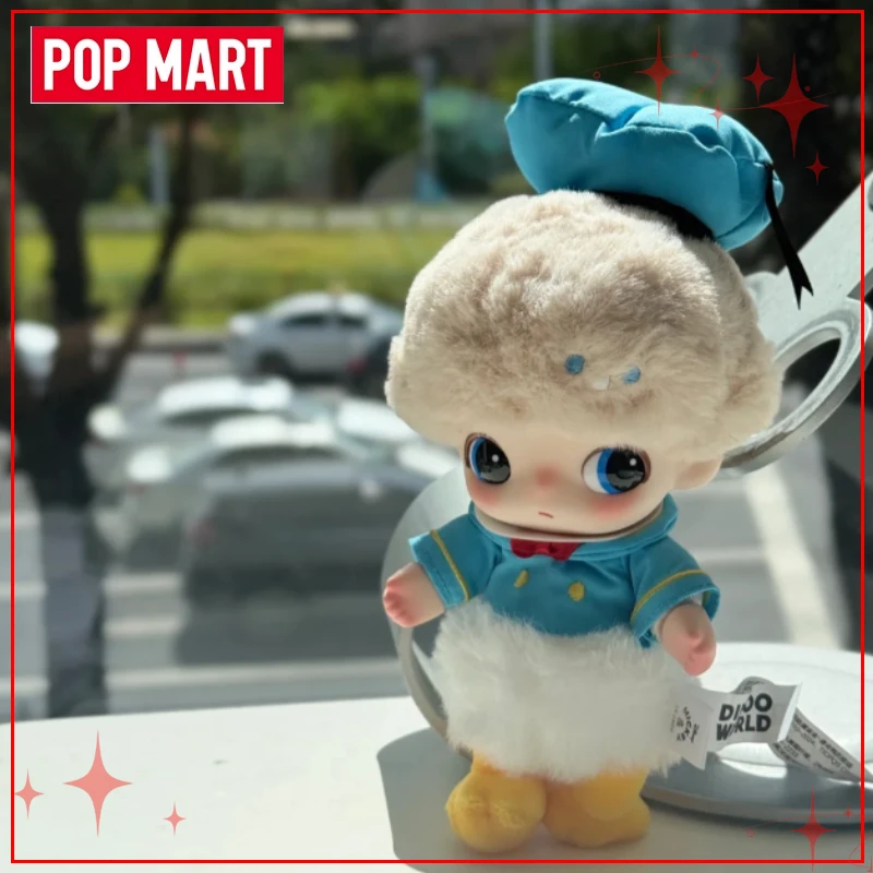 POP MART DIMOO WORLD X DISNEY 시리즈 블라인드 박스 비닐 얼굴 인형 키체인 펜던트 컬렉션 크리스마스 선물