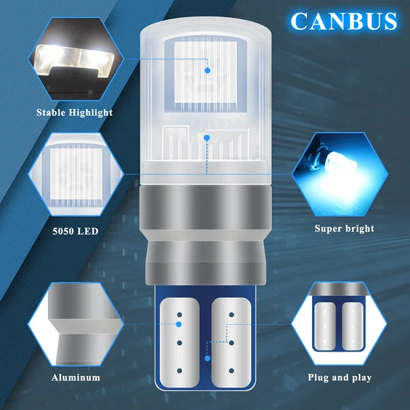 مصباح ليد مع جهاز تحكم عن بعد ، rgb ، t5w ، 10 ، w5w ، w5w ، لقبة السيارة ، ضوء القراءة ، مصابيح التخليص ، 2 *