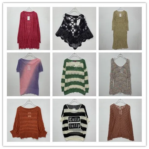 

Vintage Handmade Hooked Hollow Weave Sweater with Tassel Cowl Ne Long Sve Summer Casual Loose Fit Knittedwear