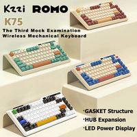 Kzzi K75 The Third Mock Examination Wireless Mechanical Keyboard Rgb Backlight Gaming Keyboard N-Key Rollover Office Keyboard