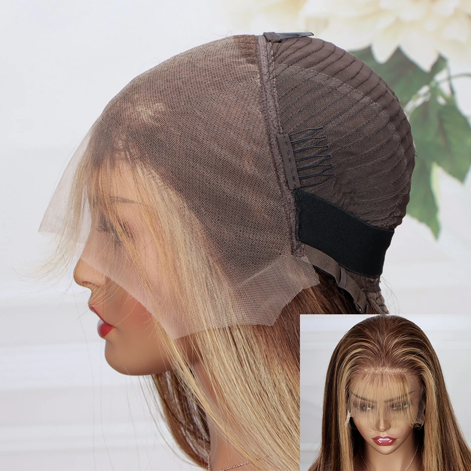 Highlight Lace Frontal Wigs Human Hair Honey Blonde Ombre Lace Front Wig Hair Wigs Body Wave 13x4 Lace Wigs For Black Women