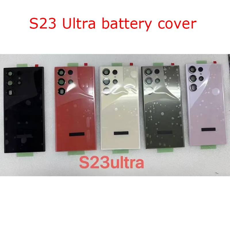 

Back Glass Cover For Samsung Galaxy S23 Ultra 5G S23 S23 Plus Back Door Replacement Battery Case, Rear Housing + Camera Lens