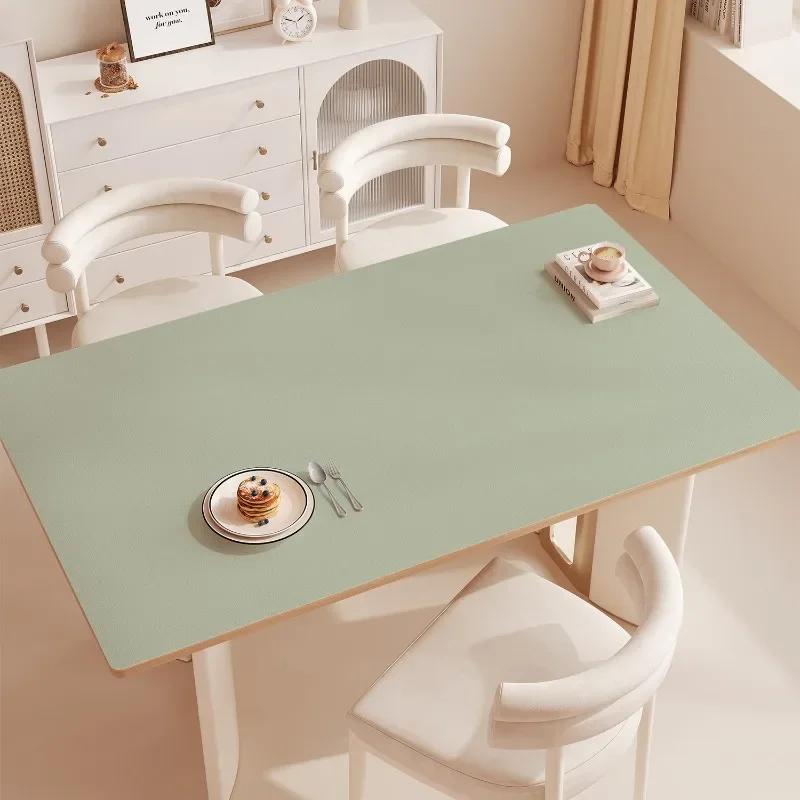 Solid Color PVC Table Mat Waterproof Desktop Protection Mat Available in Multiple Colors Anti Slip Wear-resistant Easy Maintain