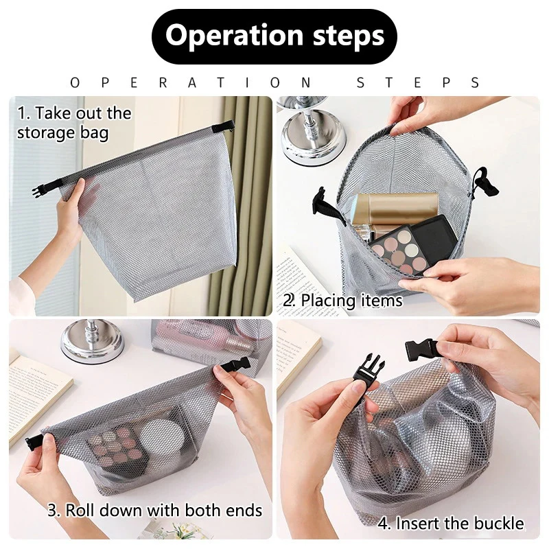 2025 أكياس تخزين جديدة مقاومة للماء حقيبة مستحضرات التجميل موضة السفر سعة كبيرة أدوات الزينة الحقيبة العصرية فتاة غسل حقيبة المحمولة #4