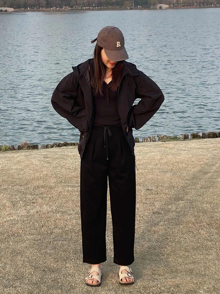 

Женские брюки с высокой талией, повседневные, для работы, высокого качества, в полоску, весенне-летние, стройнящие, длинные, прямого кроя