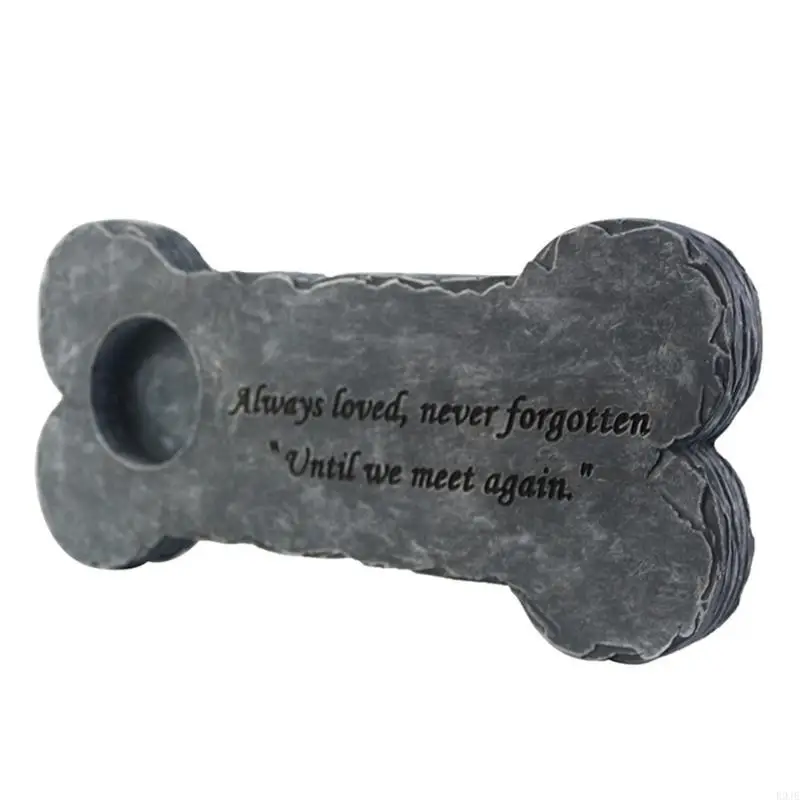 R9JE Memorial Pet Tombstone Mold Dog Bone Paw Epoxy Resin Casting Silicone Mold