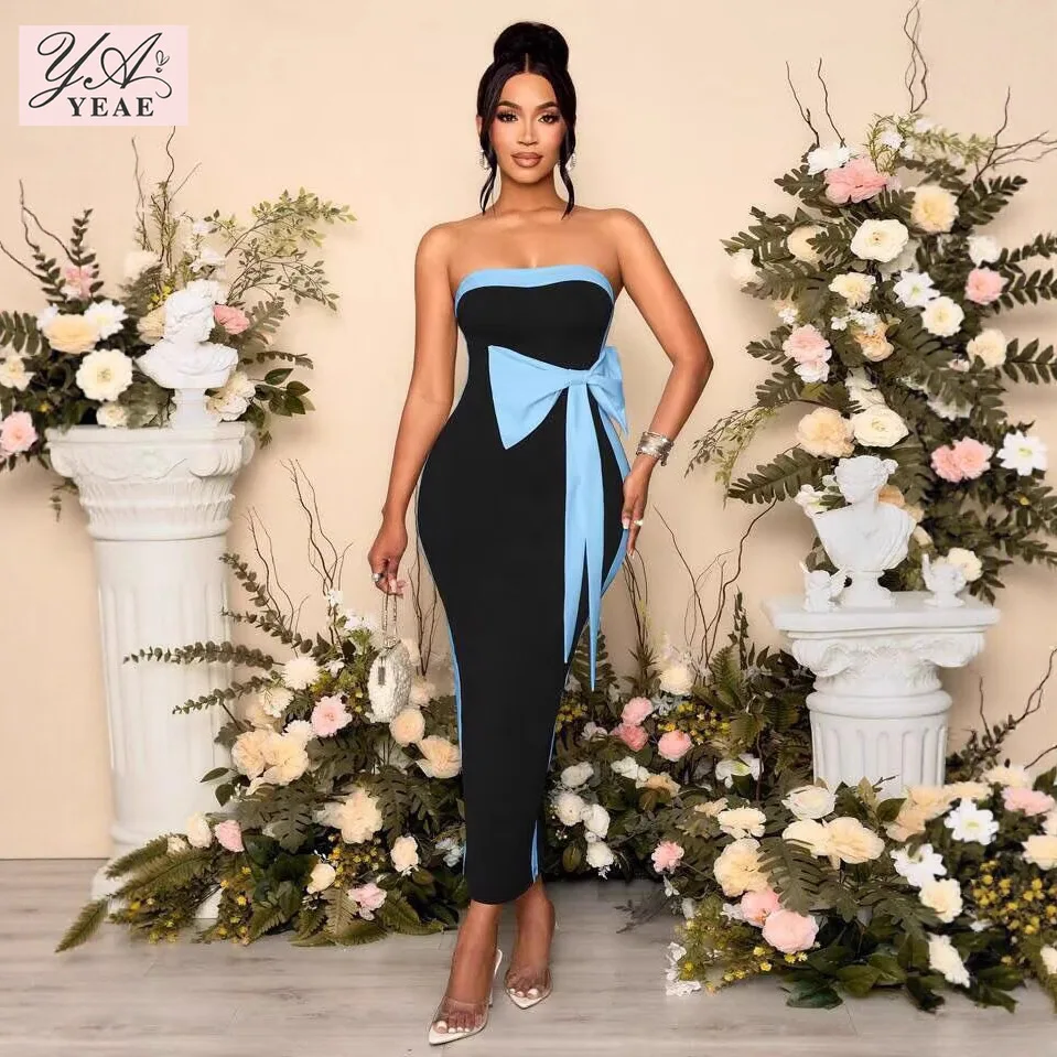 

2025 Minimalist Bandage Gown - Strapless Bodycon Evening Dress, Luxe Fashion