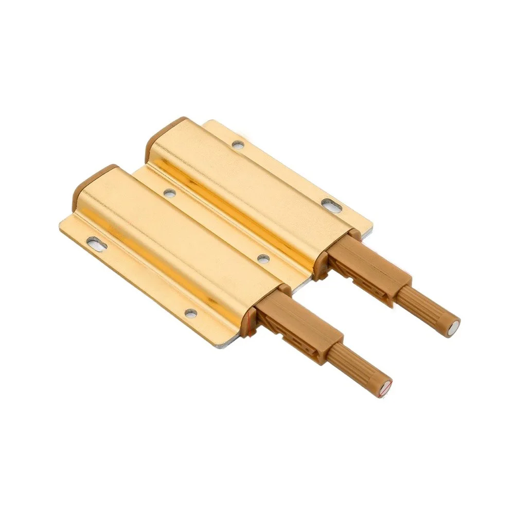2PCS Magnetic Tip On Latch for Cabinet Doors Drawers Furniture Push to Open Mechanism Stable Holding Force 82x89mm