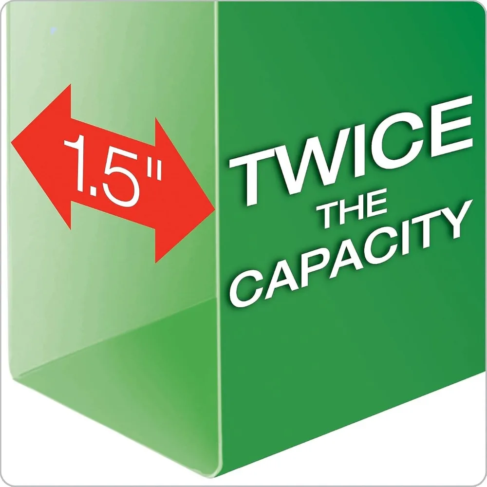 مجلدات ملفات مزدوجة الأشياء، حجم الحروف، ألوان متنوعة، 1/3 قطع، 50/بكس (54460)