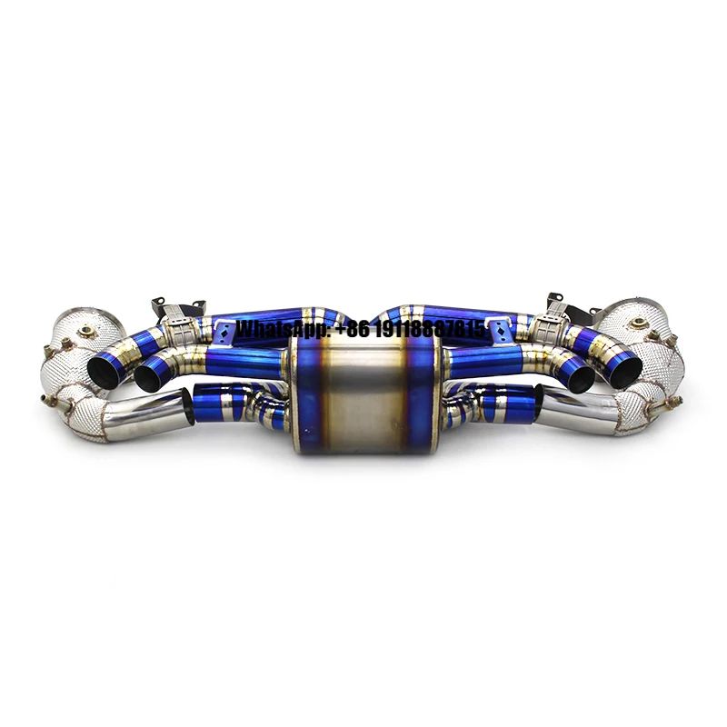 AUTO Full Set Titanium Catback Exhaust Downpipe for Porsche 911 992 3.0T 2020-2023 Racing Car Catback Muffler Pipe Escape