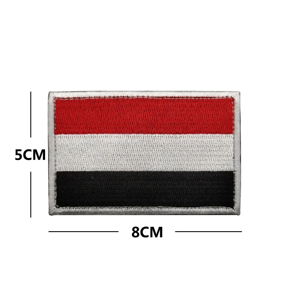 Asian Flag Badge Korea Palestine Afghanistan UAE Philippines Singapore Saudi Arabia Qatar Embroidery Tactical Patch Sewing