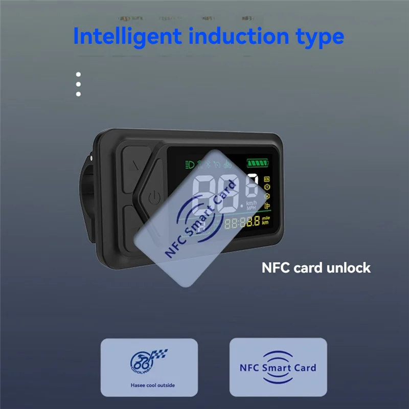 E-Bike Display 36V 48V 60V E-03N LCD Display 5 Pin Elektrische Roller Smart LCD farbe Bildschirm Meter Mit SM Stecker