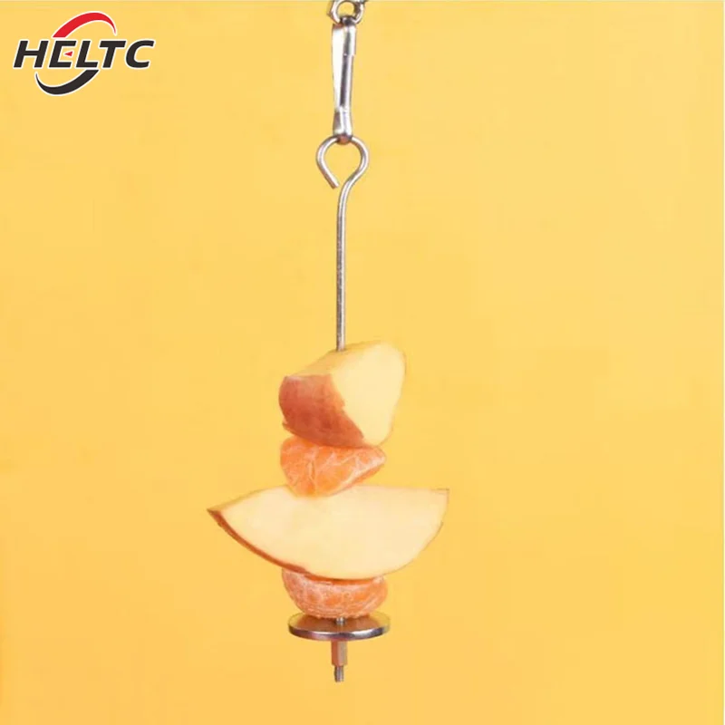 1pc Parrot Stainless Steel Fruit Fork Toy Bird Cage Supplies Fruit Insert Bird Feeder Pet Parrot Accessories Pet Bird Supplies