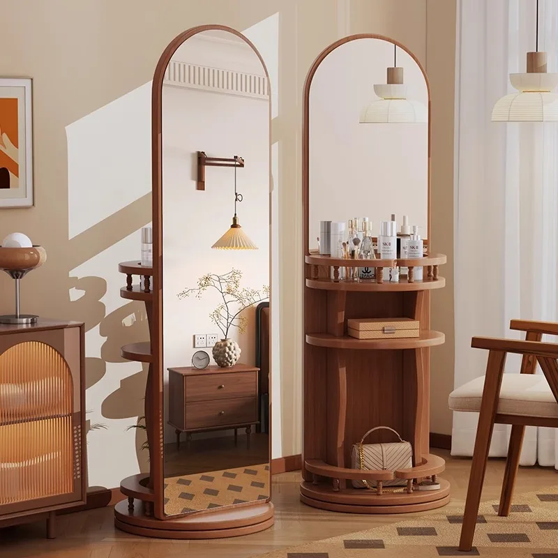 Full-body mirror Floor-to-ceiling Home bedroom Dresser mirror Makeup Rotatable dressing Full-body dressing