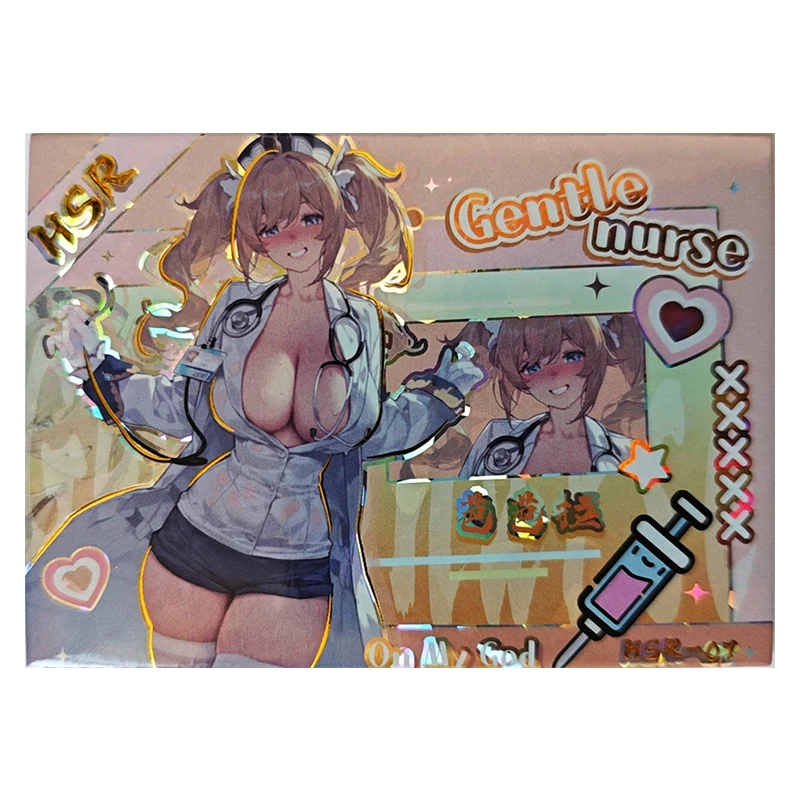 Anime Goddess Story Rare HSR Refractive Flash Cards Furina Lynette Yelan Ganyu Toys for boys Collectible Cards Birthday Gifts