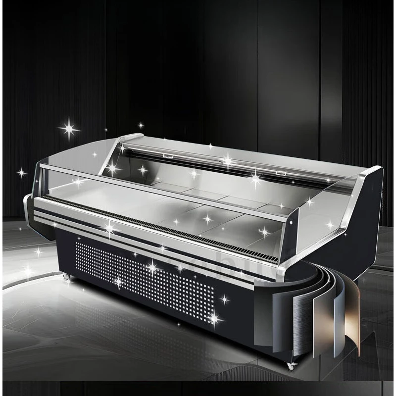 

Commercial pork refrigerated horizontal freezer fresh supermarket beef sheep pork fresh-keeping cabinet