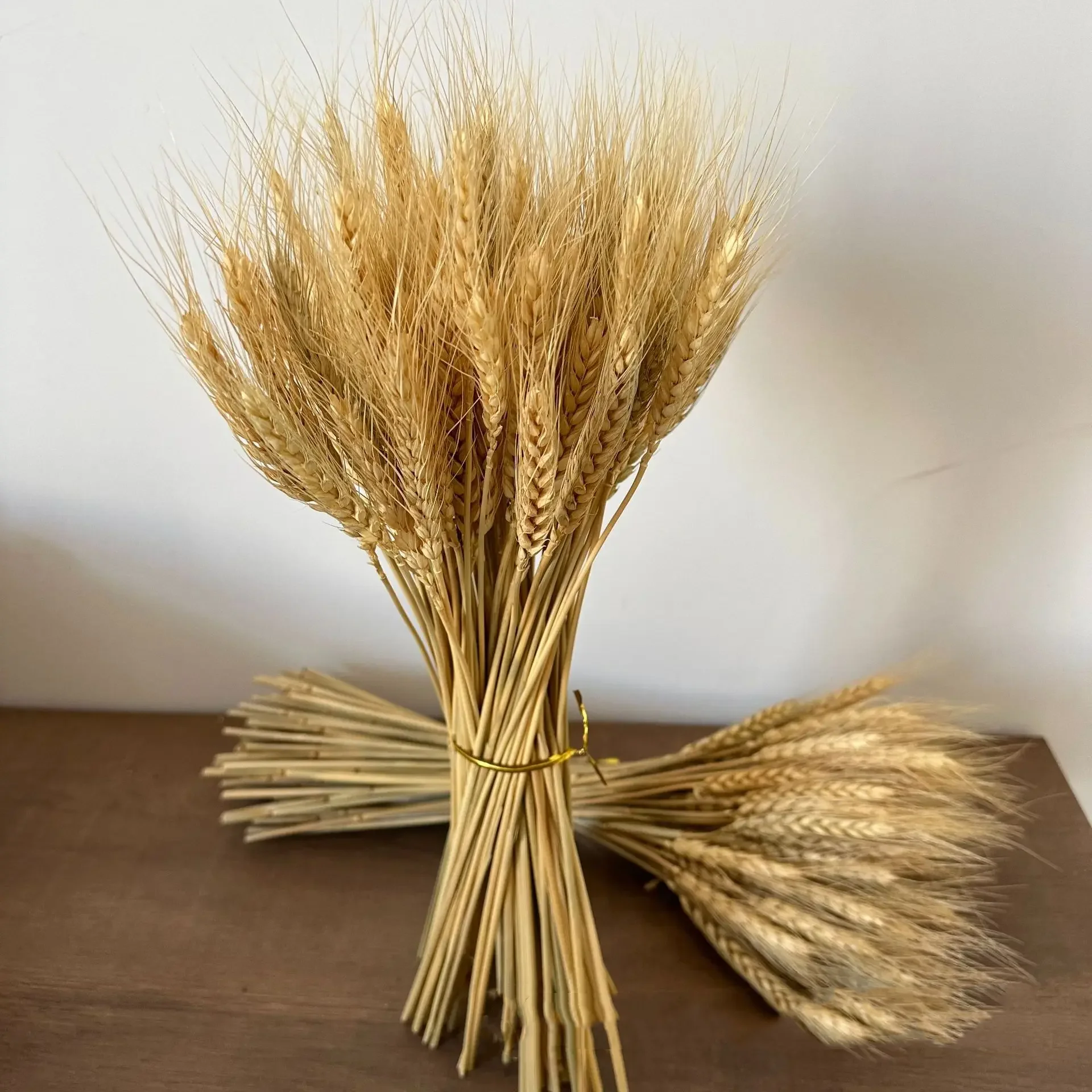 Real Wheat Ear Flower Natural Dried Flowers Bouquet Artificial Flowers For Boho Home Decor Wedding Party Country Decoration