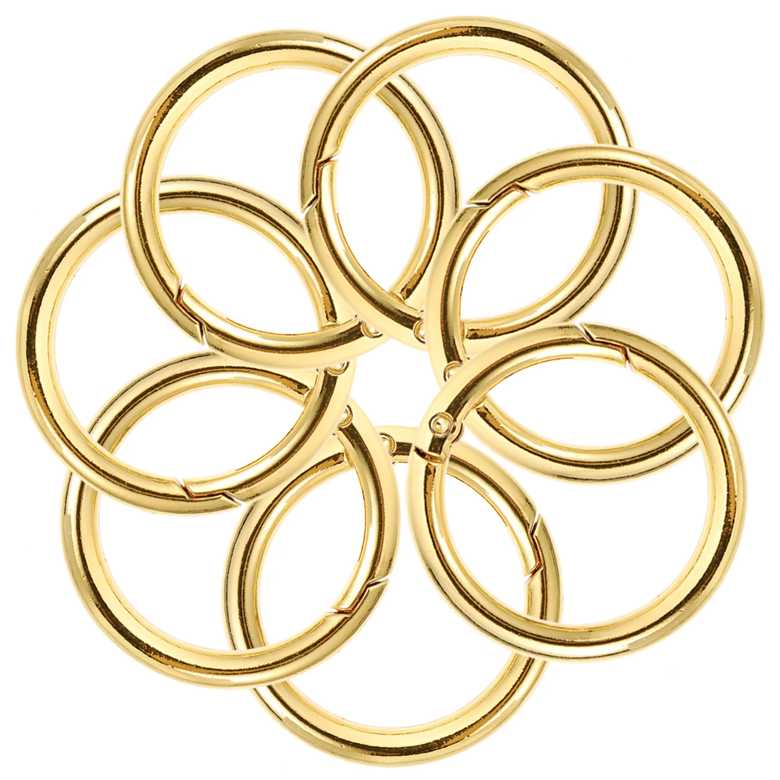 10Pcs Durable Flat Key Rings Metal Split Circles for DIY Key Chains Crafts Supplies Retro Style Keyrings Keychains