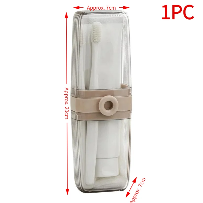 *Toothbrush Toothpaste Container Case 1Pcs Transparent Portable Leakproof Organizer for Daily Travel Bathroom