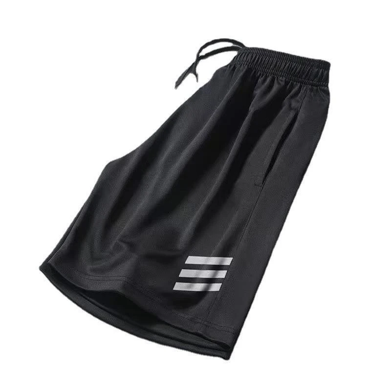 Sports Shorts Men\'S Casual Quick Dry Running Ice Silk Basketball Pants Beach Football Loose Cropped Pants Trendy