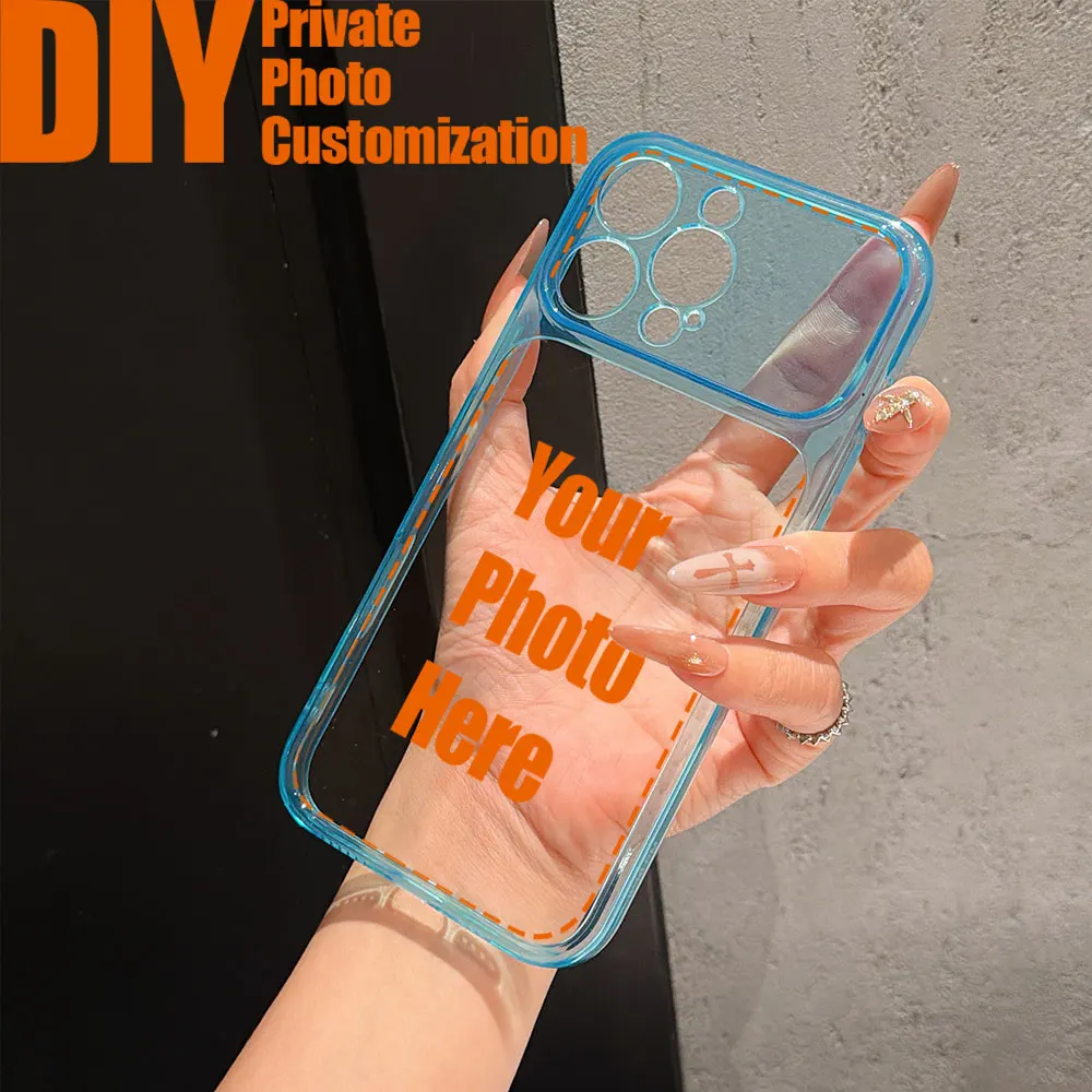 Luxury DIY Customized Thin Clear Silicone Phone Case for iPhone 18 17 16 15 14 13 Pro Max Back Cover Luxury Soft TPU Shell Case