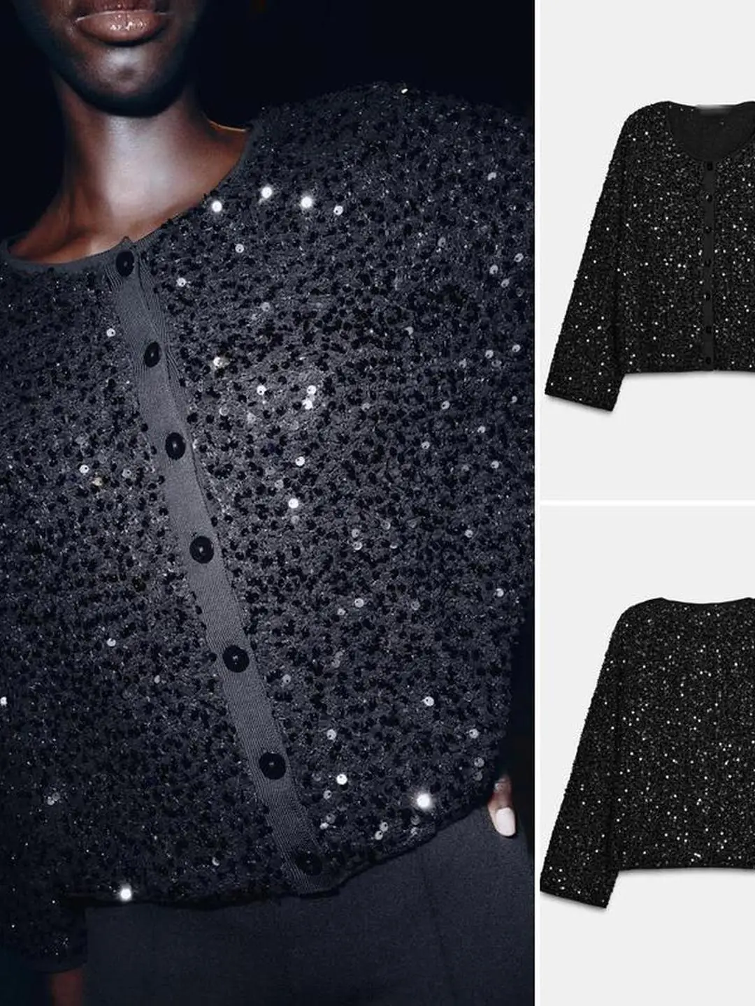 Jaet de punto de invierno largo Sve Glimmer decorado con un solo hombro cierre de botón prendas de vestir exteriores para mujer Ele Chic Sle