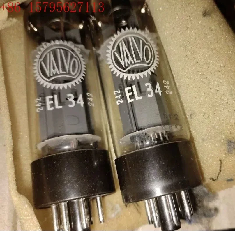 

Новая немецкая электронная лампа VALVO EL34 заменяет 5881, 6CA7, 6L6G, KT88, используемые в мощных ламповых усилителях с большим круглым катодным кольцом.