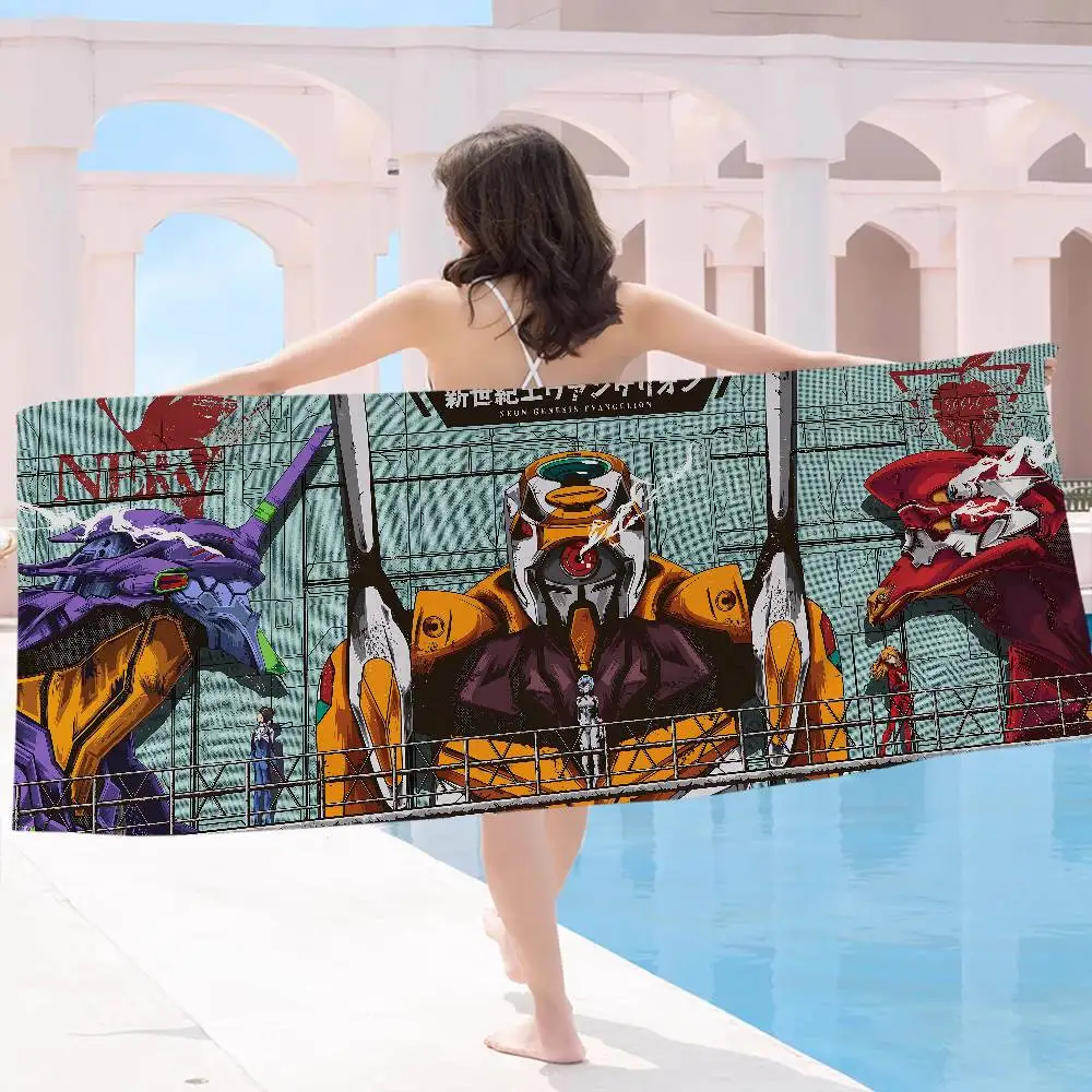 Hot N-Neon G-Genesis E-Evangelion Microfiber Printed Beach Towel Mountain Climbing Beach Swimming Running Absorbent Soft Towel