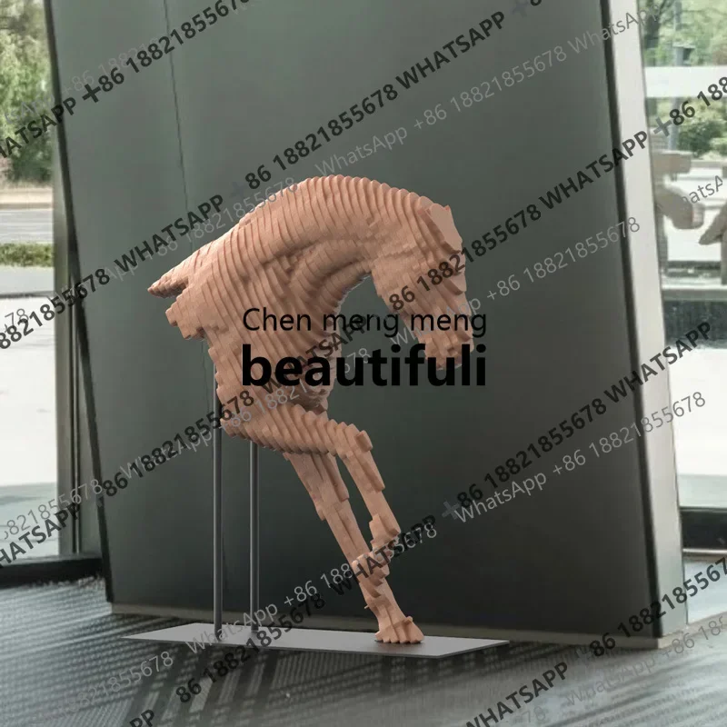 

Большая резьба по дереву от пола до потолка, украшение в виде головы лошади, отель, коммерческое декоративное искусство, установка орнамента пола