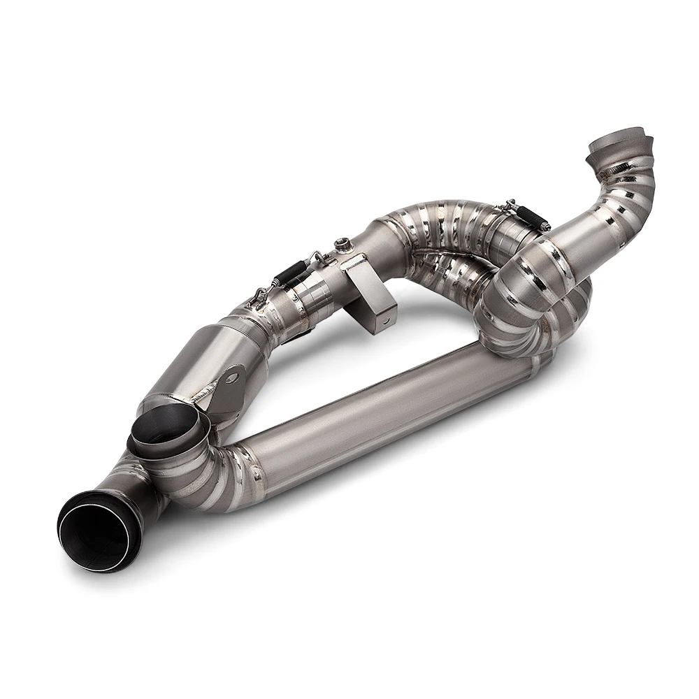 Motorcycle system exhaust for 1290 SUPER DUKE R (2020-2024) Slip On titanium alloy front section high performance