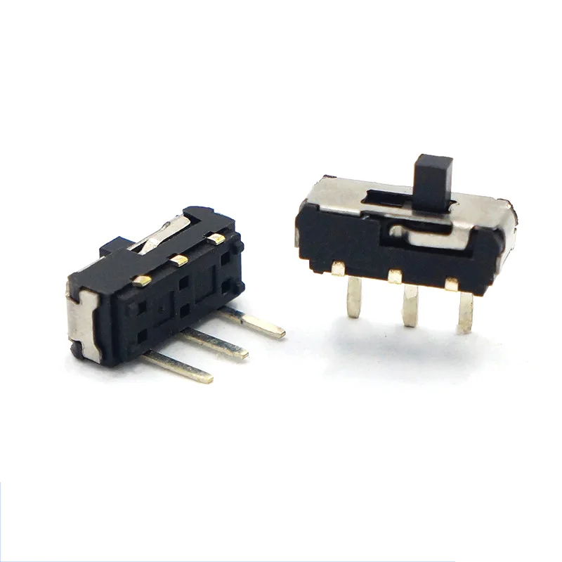 ثلاثة دبوس 2 سرعة مفتاح تبديل صغير في خط انزلاق MSS-12D19 دبوس عمودي صغير تبديل جانب واحد #2