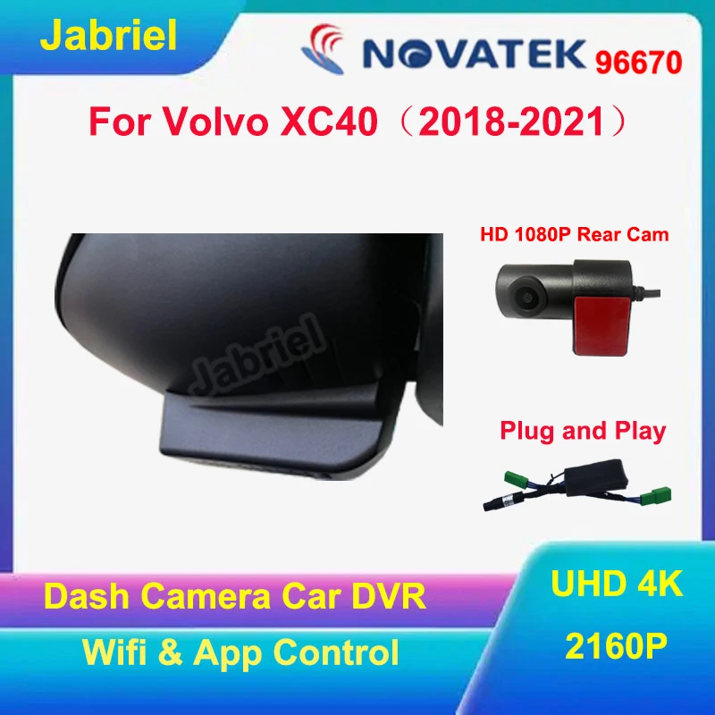 

Специальный автомобильный видеорегистратор 4K UHD для Volvo XC40 2018 2019 2020 2021 2022, высококачественный автомобильный видеорегистратор 2160P