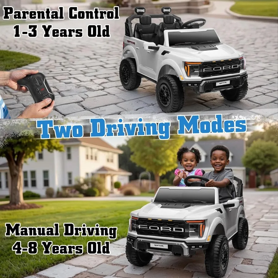 مرخصة F-150 رابتور 24 فولت ركوب على لعب للبنين والبنات 2 مقاعد سيارة كهربائية ركوب طفل على سيارة ث/أضواء LED للتحكم عن بعد