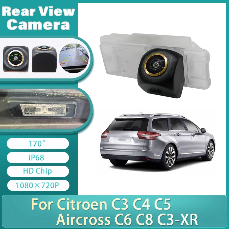 

170 ° Автомобильная камера заднего вида для Citroen C3 C4 C5 Aircross C6 C8 C3-XR HD 1080P FishEye Автомобильная камера заднего вида CCD ночного видения