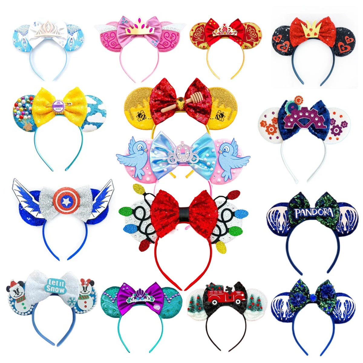 Latest  Festival Party Mickey Mouse Ears Headband For Kids Festival Spider Bat Hairband Kids Party Hair Accessories