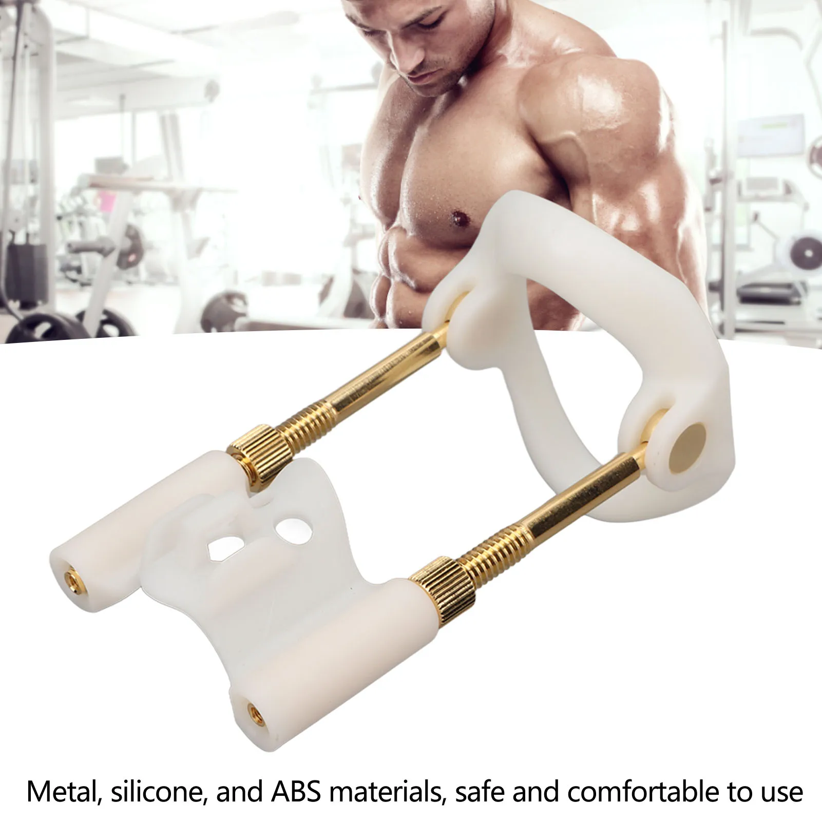 

Male Size Extender Men Size Stretcher Men Bracket Stretcher Tool Adjust Size Easy Detachable Strength Training Device White Gold