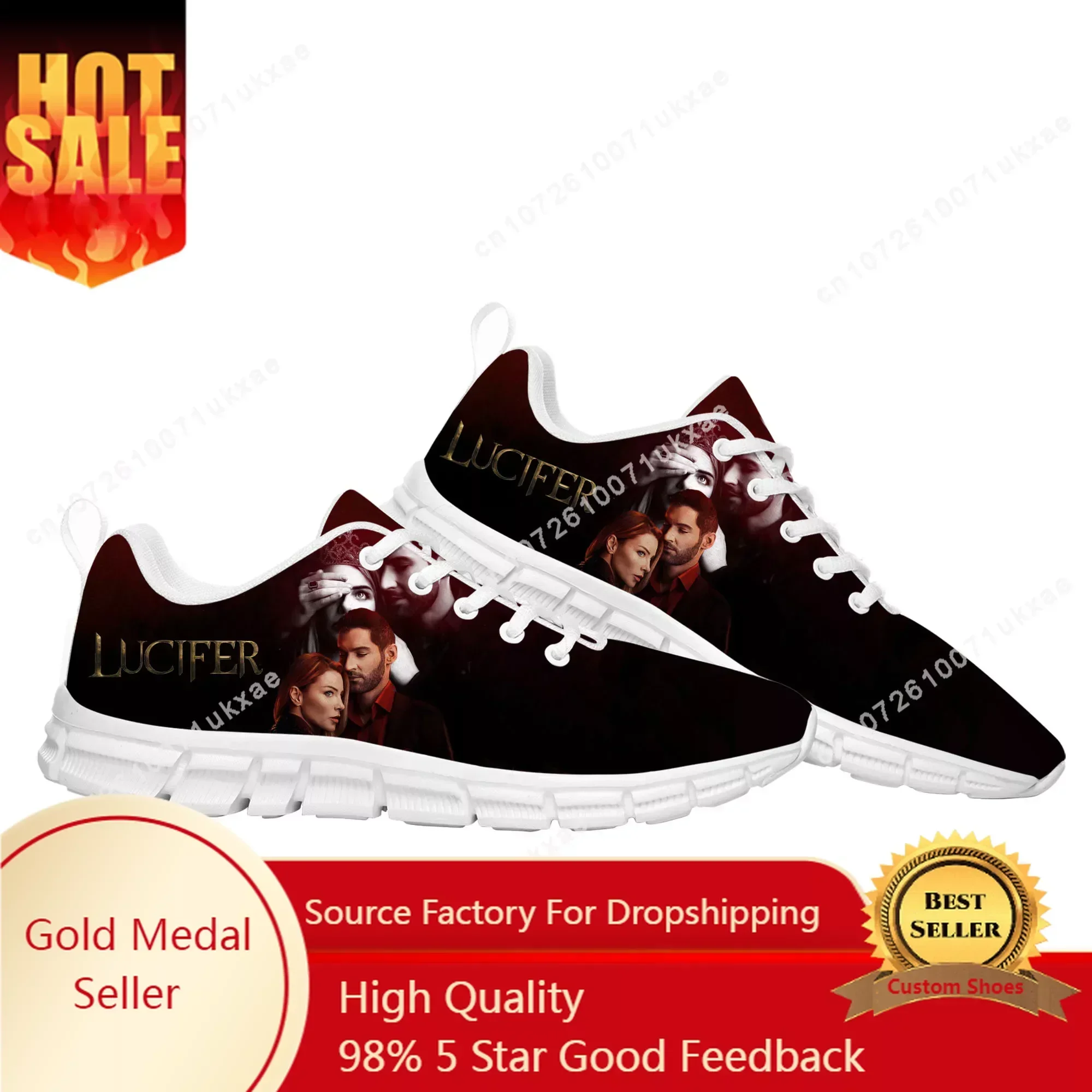 Lucifer Sports Shoes Mens Womens Teenager  Sneakers High Quality Tom Ellis Casual Sneaker Couple Custom Shoes