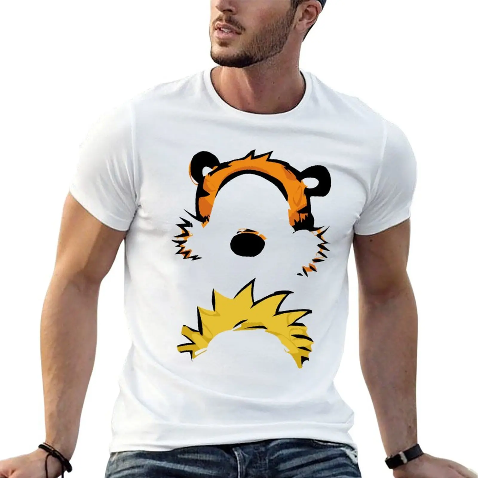 

t quality Gifts Movie Retro Comic shirts T-Shirt cotton Music Calvin graphic Hobbes shirt Fan man t high