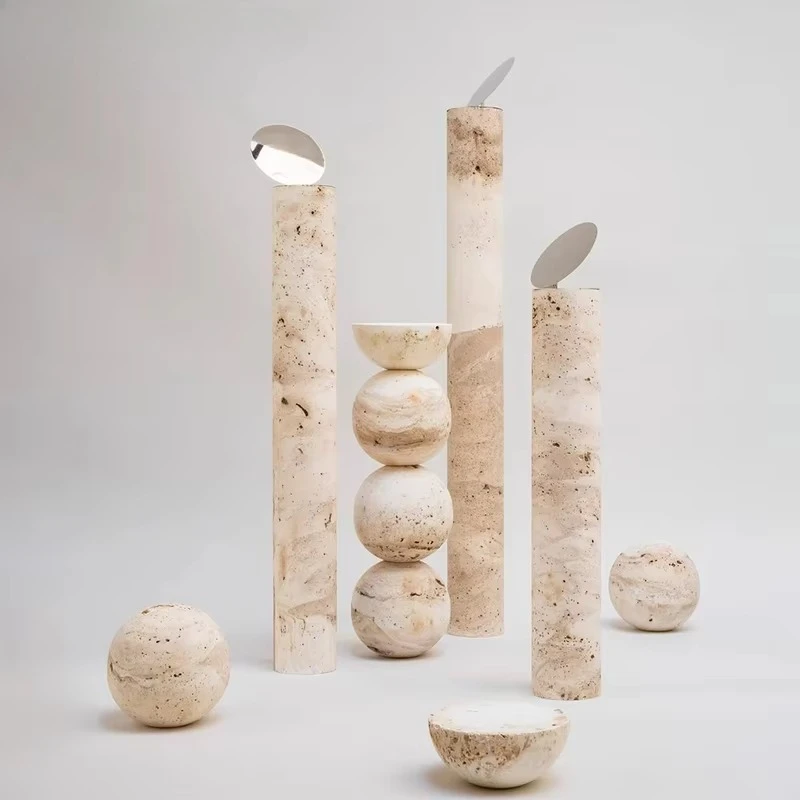 Furniture Wabi sabi home living room decoration project pillar cylinder floor base bracket home