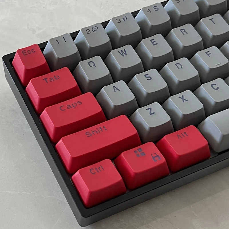 106 Keys Grey Red Keycaps PBT Specials Keycap Backlit Two-Color Key Caps For MX Switch 61/87104 Mechanical Keyboard