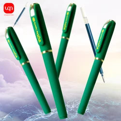 WQN 1pc/3pcs Green Ink Gel Pen, 0.7mm,for Writing, Large Capacity Refill, Office Supplies Back To Sochool Stationery