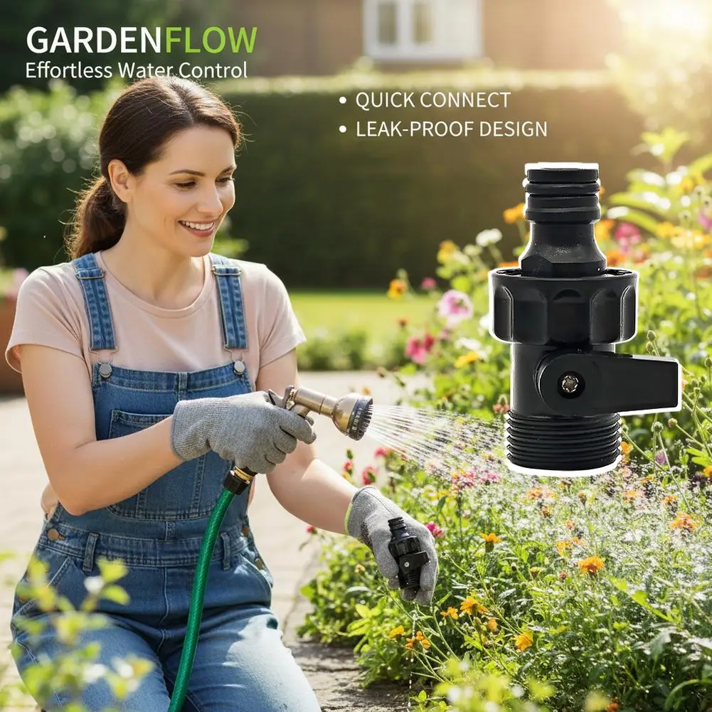 6-Point Nipple Valve Watering Nozzle with Handle Switch Quick Connectors Clamps Garden Irrigation Pipe Hose Fitting Tools