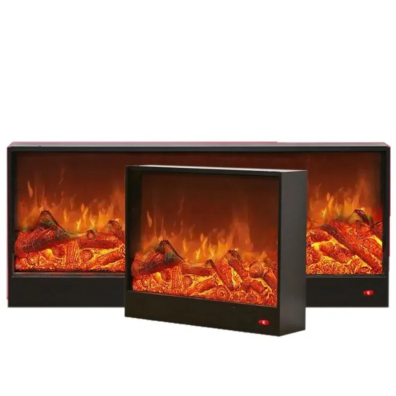 Embedded Electronic Fireplace Core Simulation Flame Heater Living Room TV Cabinet Decorative Fire Insert