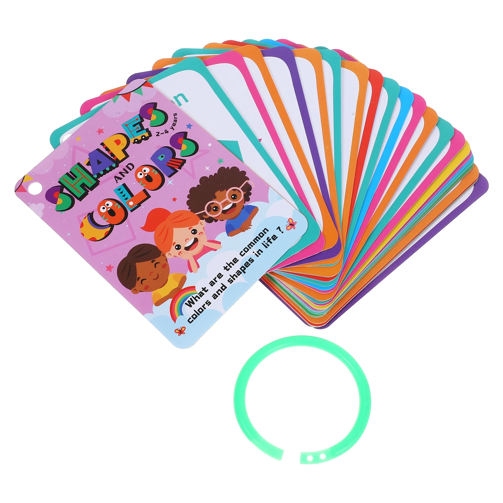 

49pcs Early Education Cognitive Cards Kids Shapes Sensory Learning Flashcards Portable Montessori Toys Geometric