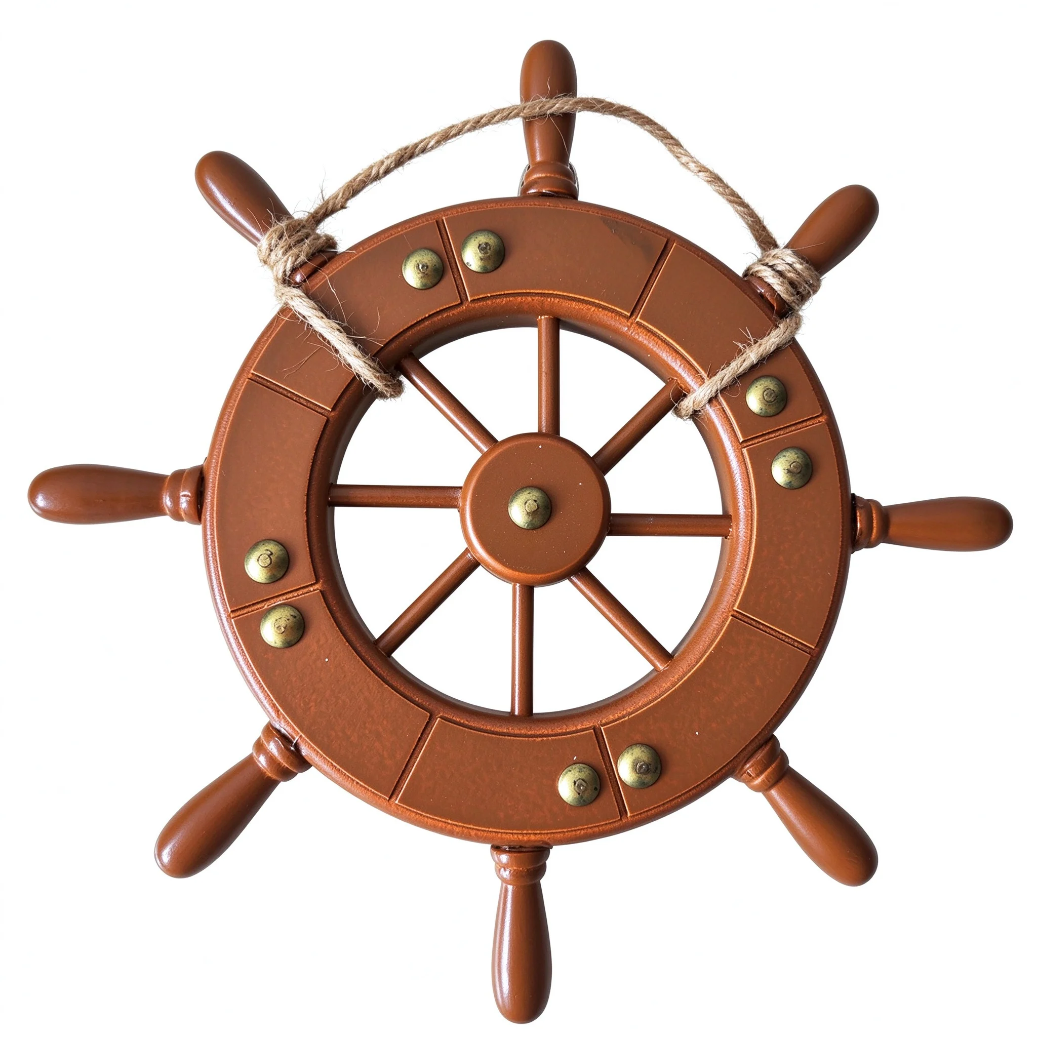 Wooden Ship Wheel Wall Hanging Ornamen Decor Nautical Coastal Beach Mediterranean Boat Steering Wheel Rudder Decor for Home