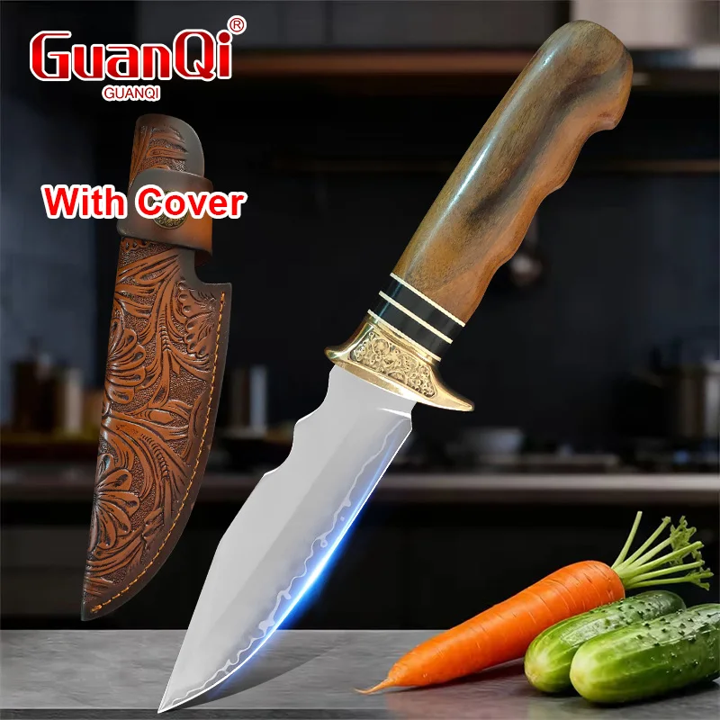 Professional Chef's Cleaver Butcher Knife Boning Knife Damascus Steel Wood Handle Slicing Meat Fruit Fish Multi-functional Knife